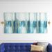 Etta Avenue™ A Premium Saturnia Graphic Art Print Multi-Piece Image on Wrapped Canvas in Blue/White | 24 H x 48 W x 1.5 D in | Wayfair