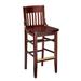 Regal Bar & Counter Stool Wood in Brown/Red | 43 H x 18 W x 18.5 D in | Wayfair R2454W