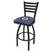 Holland Bar Stool NHL 30" Swivel Bar Stool Upholstered/Metal in Black | 45 H x 18.5 W x 17 D in | Wayfair L01430WinJet