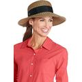 Coolibar UPF 50+ Women's Asymmetrical Clara Sun Hat - Sun Protective, Coffee/Black, One Size