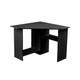 BLUE HORIZON Corner Computer Desk Small Wooden Workstation Desk Office Desk PC Laptop Table Gaming Study Writing Table with Shelf Storage Black