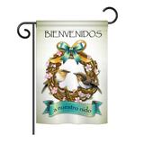Breeze Decor Bienvenidos a Nuestro Nido Inspirational Sweet Home 2-Sided Polyester 19 x 13 in. Garden Flag in Green | 18.5 H x 13 W in | Wayfair