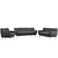 Remark 3 Piece Living Room Set - East End Imports EEI-1782-GRY-SET