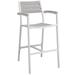 Maine Outdoor Patio Bar Stool EEI-1510-WHI-LGR