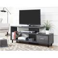 Seal II 1 Drawer 60 inch TV Stand with Shelves in Charcoal Gray - Convenience Concepts 151750WGY