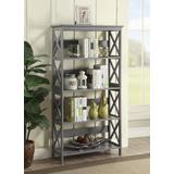 Oxford 5 Tier Bookcase in Gray - Convenience Concepts 203050GY