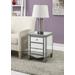 Gold Coast Park Lane Mirrored 1 Drawer End Table with Storage Cabinet - Convenience Concepts 413551S
