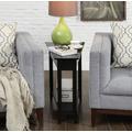 American Heritage Wedge End Table in Black Finish - Convenience Concepts 7105060-BL