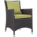 Convene Dining Outdoor Patio Armchair in Espresso Peridot - East End Imports EEI-1913-EXP-PER