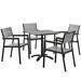 Maine 5 Piece Outdoor Patio Dining Set in Brown Gray - East End Imports EEI-1761-BRN-GRY-SET