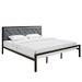 Mia King Fabric Bed - East End Imports MOD-5184-BRN-GRY-SET