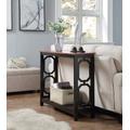 Omega Console Table in Cherry Top/Black Frame - Convenience Concepts 203230CH