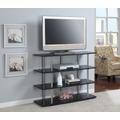 XL Highboy TV Stand in Black Finish - Convenience Concepts 131372