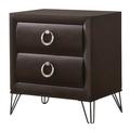 Orren Ellis Lepore 2 - Drawer Nightstand in Dark Mahogany Wood in Brown | 27 H x 24 W x 16 D in | Wayfair C2CD5E56DB9F46A1AFF20E19435DF5CB