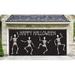 The Holiday Aisle® Skeletons Door Mural w/ 192" W Polyester in Black/White | 84 H x 192 W x 1 D in | Wayfair D0222215AFFC482A906AD0CA3E5CA7C8