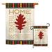 Breeze Decor Home Be Grateful Fall Harvest & Autumn 2-Sided Polyester 2 Piece Flag Set in Brown/Gray | 28 H x 18.5 W in | Wayfair