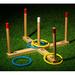 Franklin Sports Wooden Ring Toss Solid & Manufactured Wood in Brown/Yellow | 9.06 H x 17.91 W x 17.91 D in | Wayfair 53471X