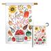 Breeze Decor Happy Harvest Fall & Autumn 2-Sided Polyester 2 Piece Flag Set in Brown | 28 H x 18.5 W in | Wayfair BD-HA-S-113073-IP-BO-D-US18-WA