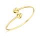 CARISSIMA Gold Women's 9ct Yellow Gold Bangle Crossover Knot