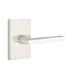 Emtek Cortina Privacy (Bed & Bath) Door Lever w/ Rectangle Rosette in Gray | 4 H x 6 W x 2.13 D in | Wayfair 5212HLOUS15LH