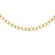 CARISSIMA Gold Unisex 9 ct Yellow Gold 4 mm Diamond Cut Flat Curb Chain Necklace of Length 56 cm/22 Inch