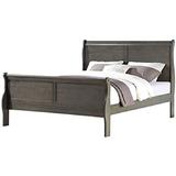 Louis Philippe Eastern King Bed in Dark Gray - Acme Furniture 26787EK