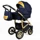 Lux4Kids Pram Pushchair Stroller 3in1 Megaset Buggy Car seat Car seat Baby seat Sports seat Isofix Golden Glow Shell 2in1 Without car seat