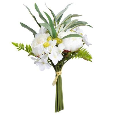 Vickerman 606001 - 14'' White Peony Bouquet 2/Pk (FS190611) Home Office Flower Bundles