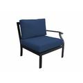 Madison Metal 3 - Person Outdoor Sofa w/ Cushions Metal in Blue kathy ireland Homes & Gardens by TK Classics | 33 H x 88 W x 35 D in | Wayfair