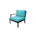 Madison Metal 3 - Person Outdoor Sofa w/ Cushions Metal in Blue kathy ireland Homes & Gardens by TK Classics | 33 H x 88 W x 35 D in | Wayfair