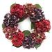 August Grove® Hydrangea Flower 20" Fabric Wreath in Red/Indigo | 20 H x 20 W x 5.5 D in | Wayfair 7A82554086A548A0A3AC4E436AC681AF