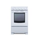 Summit Appliance Apartment Friendly Slide-In Look Smooth-Top 20" 2.3 cu ft. Freestanding Electric Range in White | Wayfair REX2051WRT