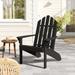 Dovecove Urich Wood Adirondack Chair Wood in Black | 38 H x 33 W x 36 D in | Wayfair 51599F2899B846E5A9A1ACB87DE2FC31