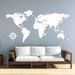 World Menagerie World Map Global Vinyl Wall Decal Vinyl in White | 15 H x 30 W in | Wayfair DFAED2740D264D228EDC68EE3AD47623