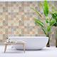 Ambiance Fliesensticker selbstklebend - Zementfliesen - Wanddekoration Sticker Tiles für Bad und Küche - Zementfliesen selbstklebend - 15x15 cm - 60 Stück