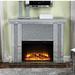 Everly Quinn Ahearn Wood & Mirror Electric Fireplace in Black | 38.78 H x 47.44 W x 13.19 D in | Wayfair 304F8F8E6310419DB4BCF426E4B4FFE3