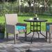 Sol 72 Outdoor™ Rochford Patio Dining Armchair w/ Cushion Metal in Gray/Red | 35 H x 23 W x 21 D in | Wayfair CFF6EF611BEE4065ABDA53C7B24193CD
