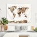 East Urban Home Michael Tompsett - Art Pause Map of the World Map Watercolor Tapestry in White | 26 H x 36 W in | Wayfair
