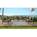 kathy ireland Homes & Gardens Madison Ave. 6 Piece Outdoor Aluminum Patio Furniture Set 06w in Forest - TK Classics Madison-06W-Cilantro