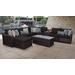 kathy ireland Homes & Gardens River Brook 10 Piece Outdoor Wicker Patio Furniture Set 10b in Onyx - TK Classics River-10B-Black