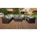 kathy ireland Homes & Gardens River Brook 10 Piece Outdoor Wicker Patio Furniture Set 10a in Forest - TK Classics River-10A-Cilantro