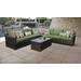 kathy ireland Homes & Gardens River Brook 8 Piece Outdoor Wicker Patio Furniture Set 08a in Forest - TK Classics River-08A-Cilantro