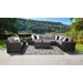 kathy ireland Homes & Gardens River Brook 11 Piece Outdoor Wicker Patio Furniture Set 11c in Slate - TK Classics River-11C-Grey