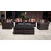 kathy ireland Homes & Gardens River Brook 8 Piece Outdoor Wicker Patio Furniture Set 08c in Onyx - TK Classics River-08C-Black