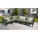 kathy ireland Homes & Gardens Madison Ave. 6 Piece Outdoor Aluminum Patio Furniture Set 06v in Forest - TK Classics Madison-06V-Cilantro