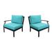 Madison Ave. Left Arm Sofa and Right Arm Sofa in Aqua - TK Classics Ki062B-Lras-Aruba