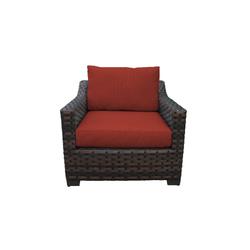 kathy ireland Homes & Gardens River Brook Club Chair in Cinnamon - TK Classics Ki043B-Cc-Terracotta