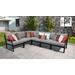 kathy ireland Homes & Gardens Madison Ave. 6 Piece Outdoor Aluminum Patio Furniture Set 06v in Slate - TK Classics Madison-06V-Grey