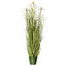 Vickerman 604625 - 37" Green Daisy Grass In Iron Pot (TD190836) Home Office Flowers in Pots Vases and Bowls