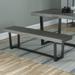 "60"" Solid Wood Dining Bench in Grey - Walker Edison B60SWDGY"